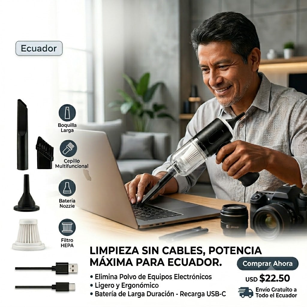 Mini Aspiradora Portatil 3 en 1 + FRETE GRATÍS