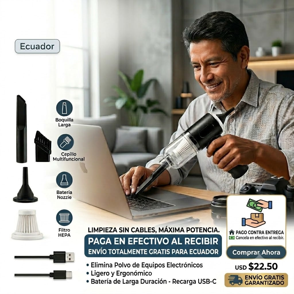 🧹Mini Aspiradora Portatil 3 en 1 + FRETE GRATÍS🚚0