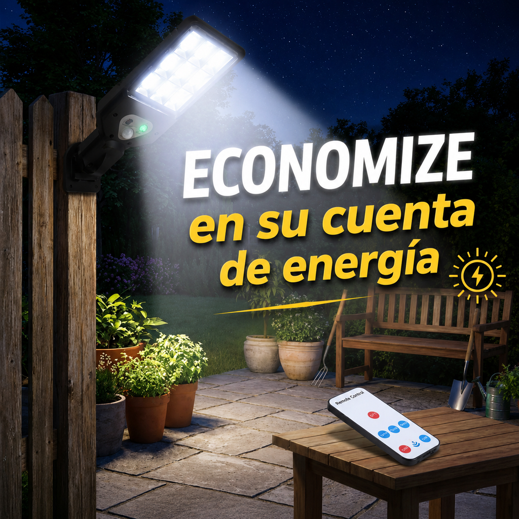 🔥 AHORRA HASTA 72% DE ENERGÍA  - Foco Mini Solar Para Exteriores