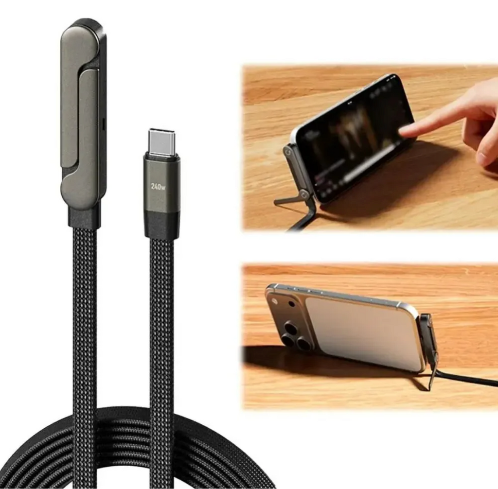 🔌Cable De Carga Ultra Rápida 🔋- Con Soporte Invisible 2 en 1🔋
