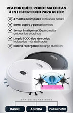 🤖 Mini Robot de Limpieza Automático - 3 em 1: Barre, Aspira y passa la mopa