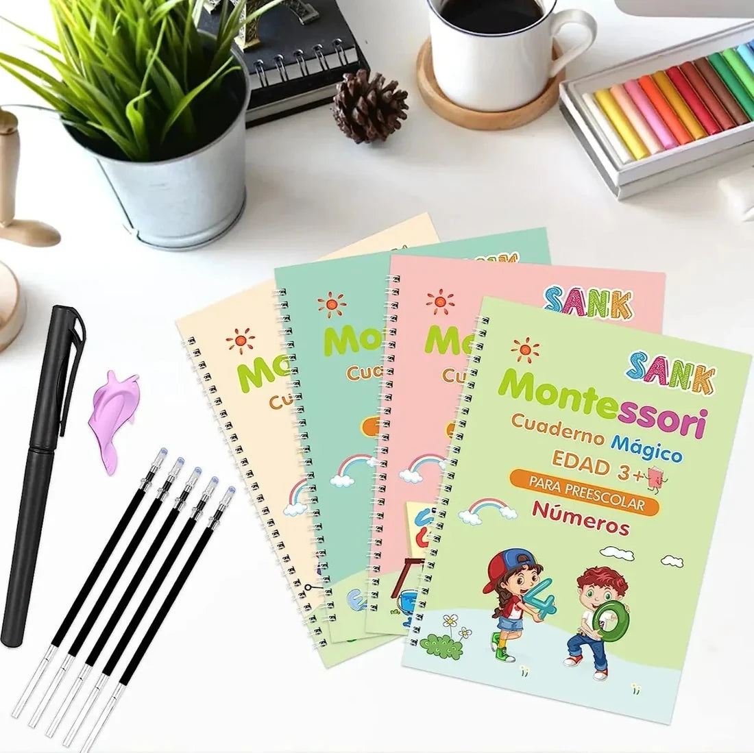📖Libros magicos -✏️EscribeFácil™ | Kit de Caligrafía Inteligente Reutilizable x4 - Envío Gratis🚚