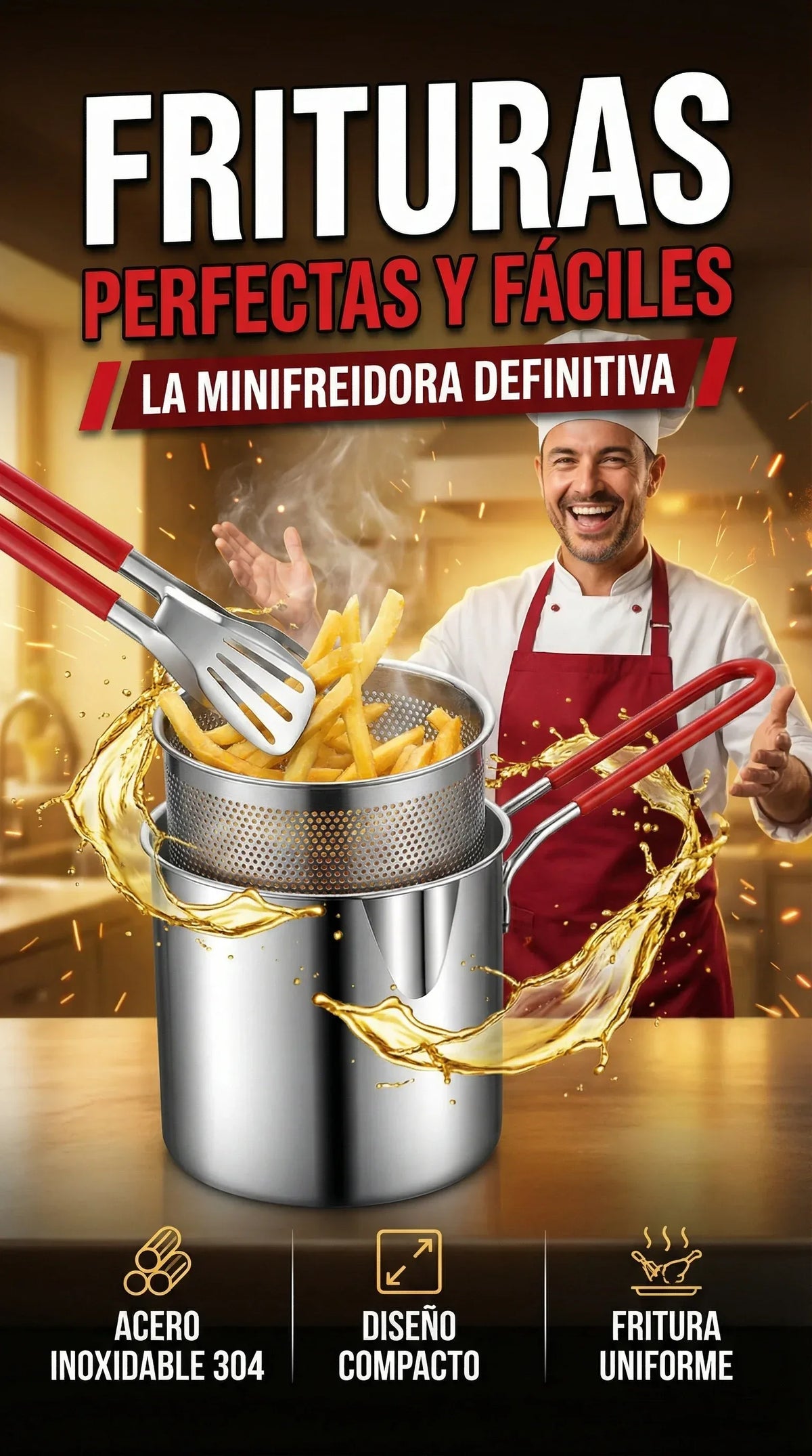 🍳Olla de Freidora- Envío a todo Ecuador🚚